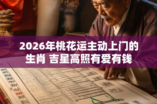 2026年桃花运主动上门的生肖 吉星高照有爱有钱