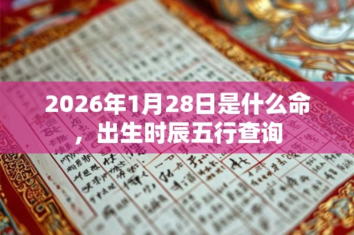 2026年1月28日是什么命，出生时辰五行查询