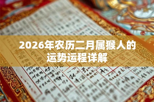 2026年农历二月属猴人的运势运程详解 2026年农历二月属猴人的运势运程详解