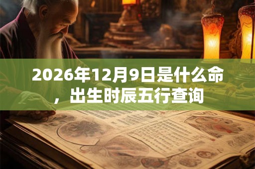 2026年12月9日是什么命，出生时辰五行查询