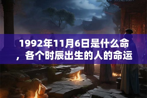 1992年11月6日是什么命，各个时辰出生的人的命运