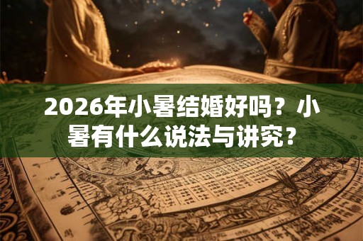 2026年小暑结婚好吗？小暑有什么说法与讲究？