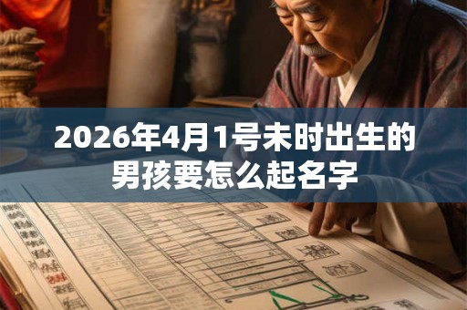 2026年4月1号未时出生的男孩要怎么起名字 2026年4月1号未时出生的男孩要怎么起名字