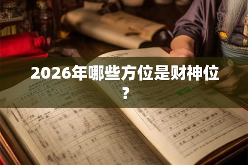 2026年哪些方位是财神位？