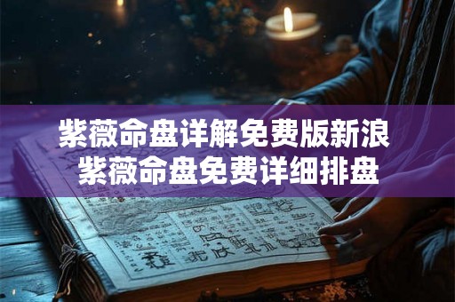紫薇命盘详解免费版新浪 紫薇命盘免费详细排盘