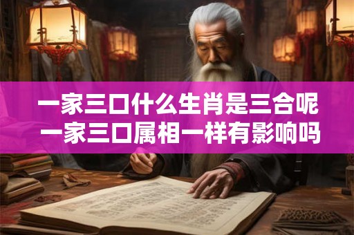 一家三口什么生肖是三合呢 一家三口属相一样有影响吗