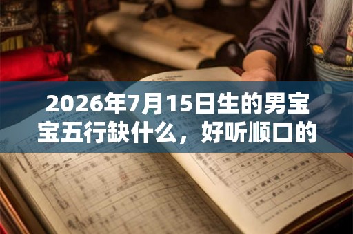 2026年7月15日生的男宝宝五行缺什么，好听顺口的名字推荐