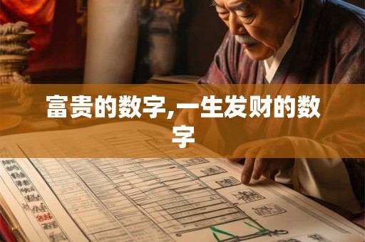 富贵的数字,一生发财的数字
