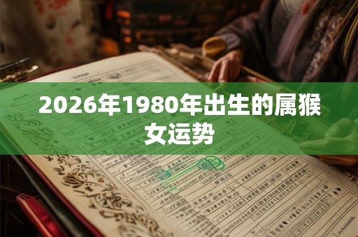 2026年1980年出生的属猴女运势