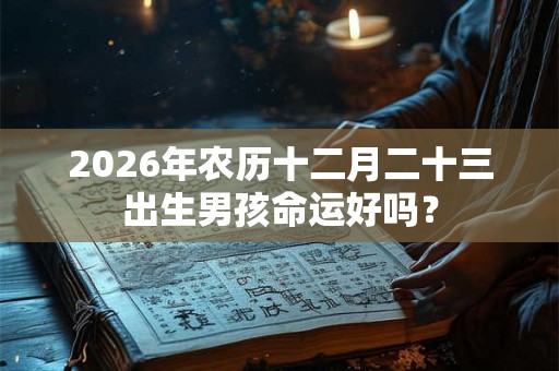 2026年农历十二月二十三出生男孩命运好吗? 2026年农历十二月二十三出生男孩命运好吗?