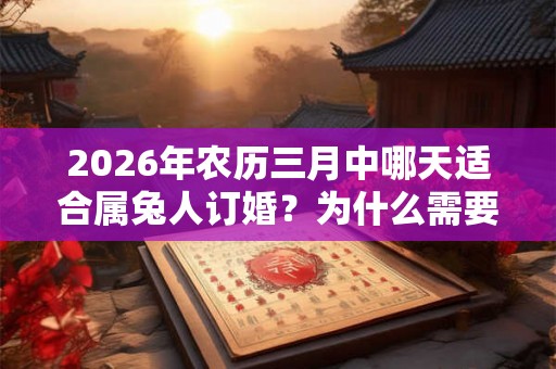 2026年农历三月中哪天适合属兔人订婚？为什么需要订婚？