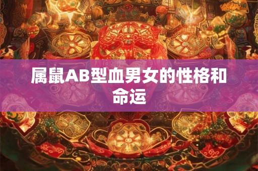 属鼠AB型血男女的性格和命运