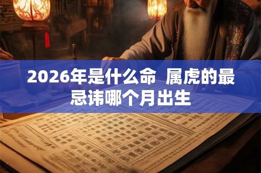 2026年是什么命  属虎的最忌讳哪个月出生