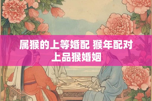 属猴的上等婚配 猴年配对上品猴婚姻