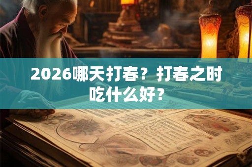 2026哪天打春？打春之时吃什么好？