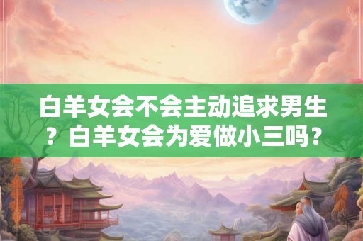 白羊女会不会主动追求男生？白羊女会为爱做小三吗？