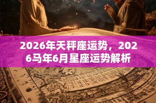 2026年天秤座运势，2026马年6月星座运势解析