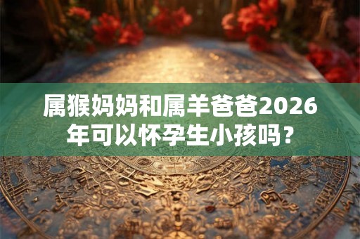 属猴妈妈和属羊爸爸2026年可以怀孕生小孩吗？