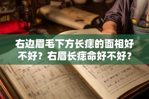 右边眉毛下方长痣的面相好不好？右眉长痣命好不好？