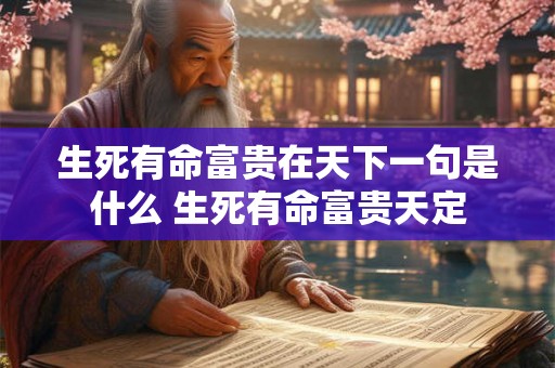 生死有命富贵在天下一句是什么 生死有命富贵天定