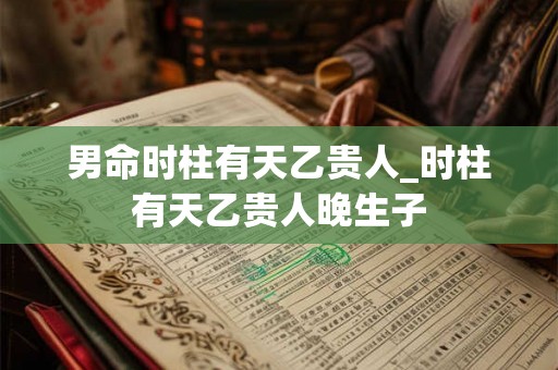 男命时柱有天乙贵人_时柱有天乙贵人晚生子