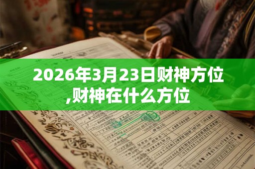2026年3月23日财神方位,财神在什么方位