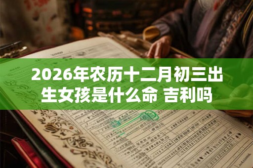 2026年农历十二月初三出生女孩是什么命 吉利吗