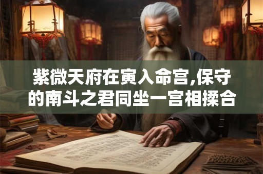 紫微天府在寅入命宫,保守的南斗之君同坐一宫相揉合