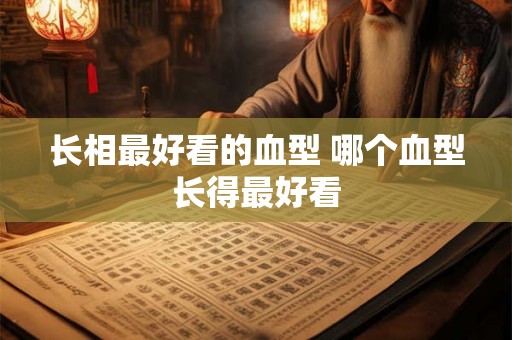 长相最好看的血型 哪个血型长得最好看