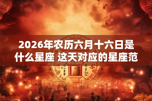 2026年农历六月十六日是什么星座 这天对应的星座范围查询