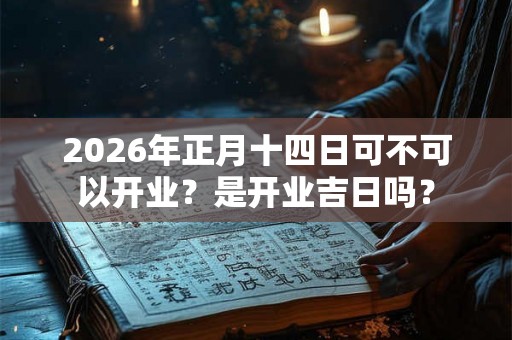 2026年正月十四日可不可以开业？是开业吉日吗？