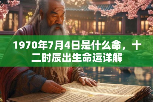 1970年7月4日是什么命,十二时辰出生命运详解 1970年7月4日是什么命,十二时辰出生命运详解