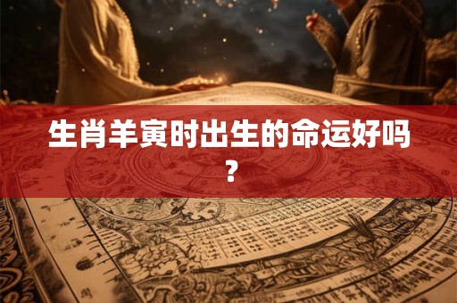 生肖羊寅时出生的命运好吗? 生肖羊寅时出生的命运好吗?