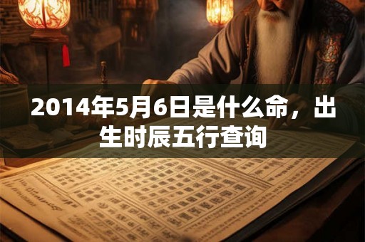 2014年5月6日是什么命，出生时辰五行查询