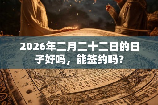 2026年二月二十二日的日子好吗，能签约吗？