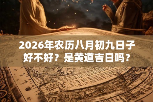 2026年农历八月初九日子好不好？是黄道吉日吗？