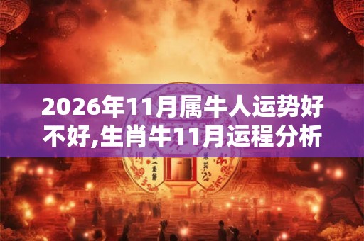2026年11月属牛人运势好不好,生肖牛11月运程分析