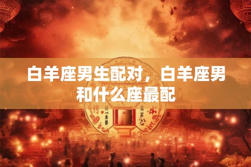 白羊座男生配对，白羊座男和什么座最配
