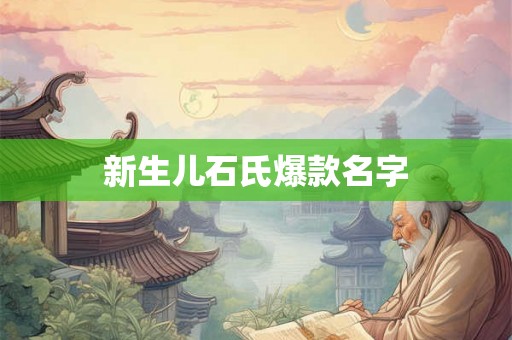 新生儿石氏爆款名字
