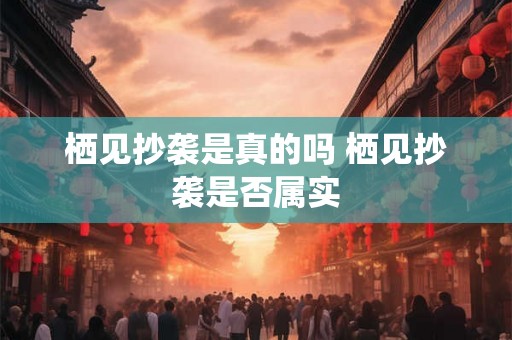 栖见抄袭是真的吗 栖见抄袭是否属实 栖见抄袭是真的吗 栖见抄袭是否属实