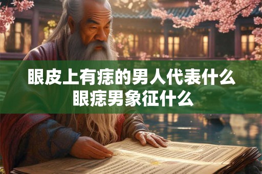 眼皮上有痣的男人代表什么 眼痣男象征什么