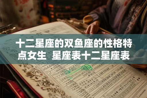 十二星座的双鱼座的性格特点女生 星座表十二星座表双鱼座性格 十二星座的双鱼座的性格特点女生 星座表十二星座表双鱼座性格