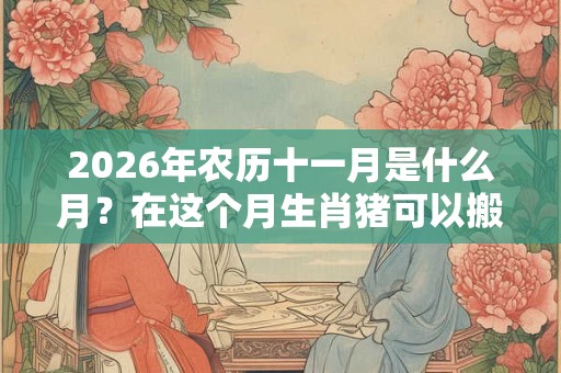 2026年农历十一月是什么月？在这个月生肖猪可以搬家吗？