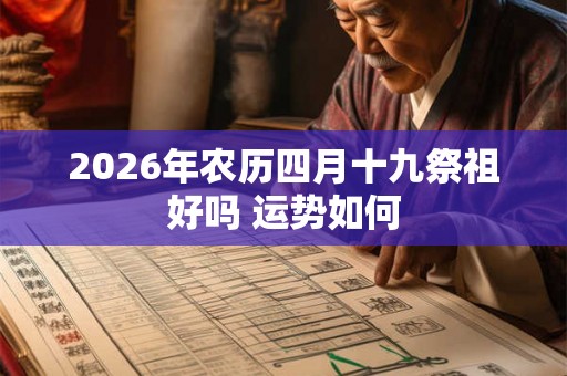 2026年农历四月十九祭祖好吗 运势如何