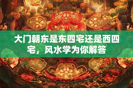 大门朝东是东四宅还是西四宅，风水学为你解答