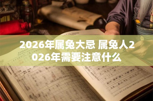 2026年属兔大忌 属兔人2026年需要注意什么