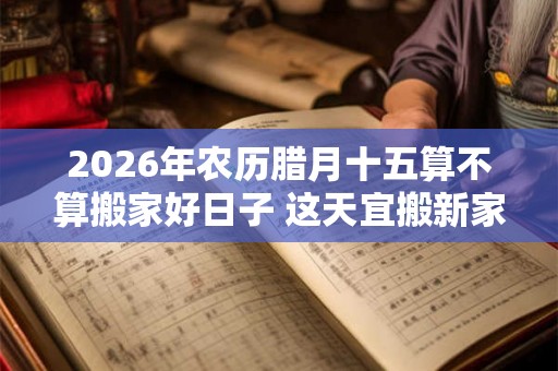 2026年农历腊月十五算不算搬家好日子 这天宜搬新家吗