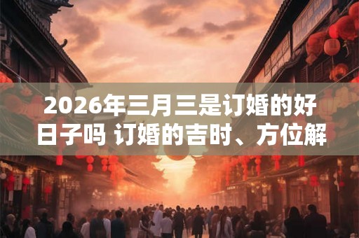 2026年三月三是订婚的好日子吗 订婚的吉时、方位解析