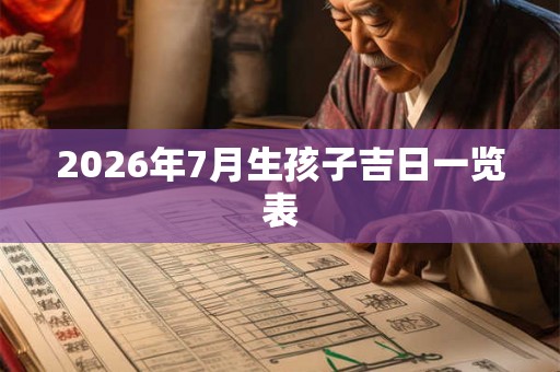 2026年7月生孩子吉日一览表