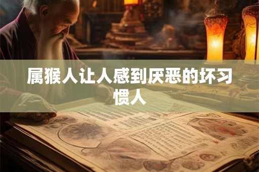 属猴人让人感到厌恶的坏习惯人